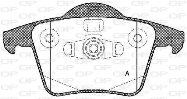 OPEN PARTS Комплект тормозных колодок, дисковый тормоз BPA1044.00